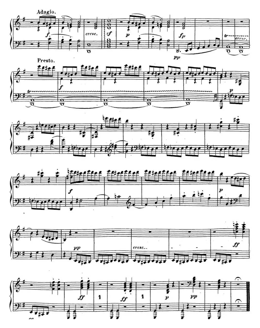 贝多芬钢琴奏鸣曲16 G大调 Op.31 No.1 G major