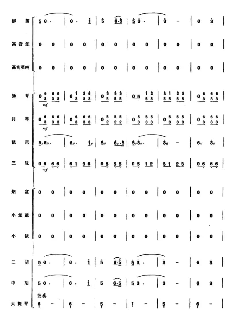 彝家新歌（民乐合奏总谱）