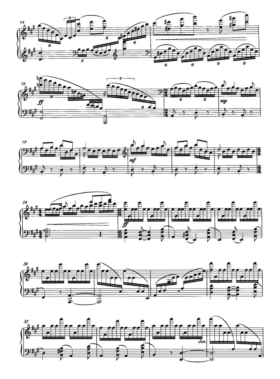 五首钢琴素描（四）乐