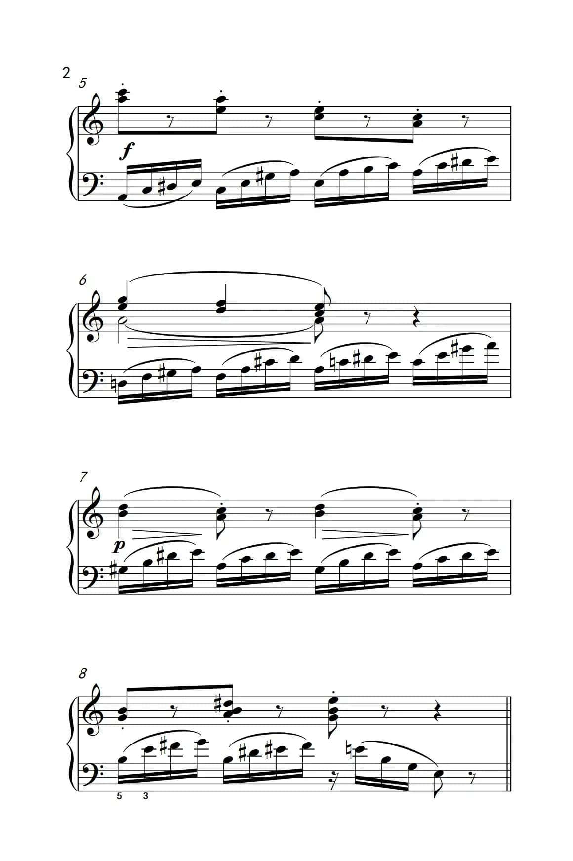 第六级 3. 练习曲（中央音乐学院 钢琴（业余）考级教程 4-6级）