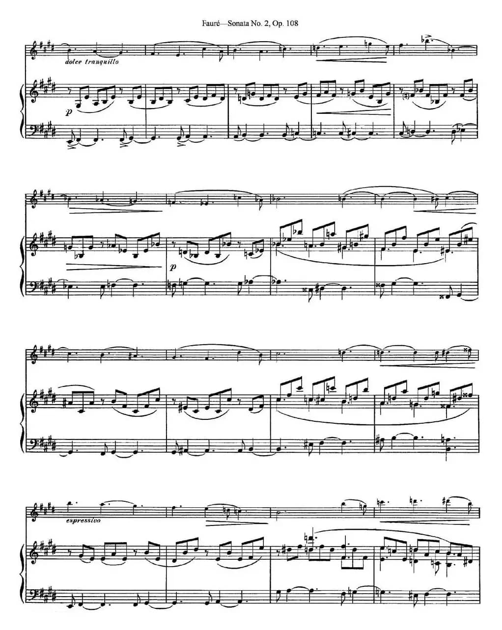 Violin Sonata No.2 Op.108（小提琴+钢琴伴奏）