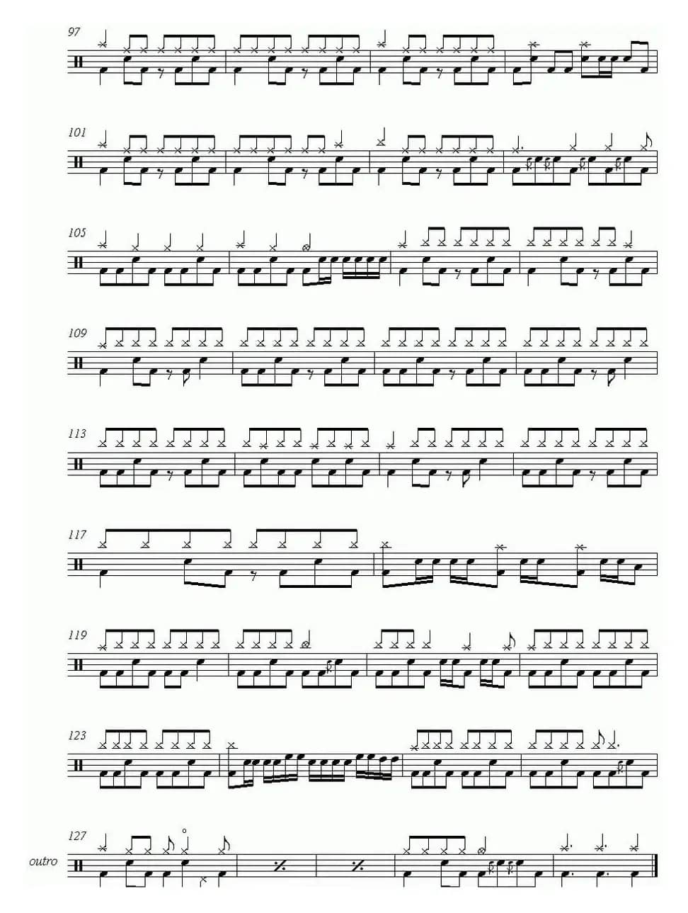 爵士鼓谱：Foo Fighters-Learn to fly