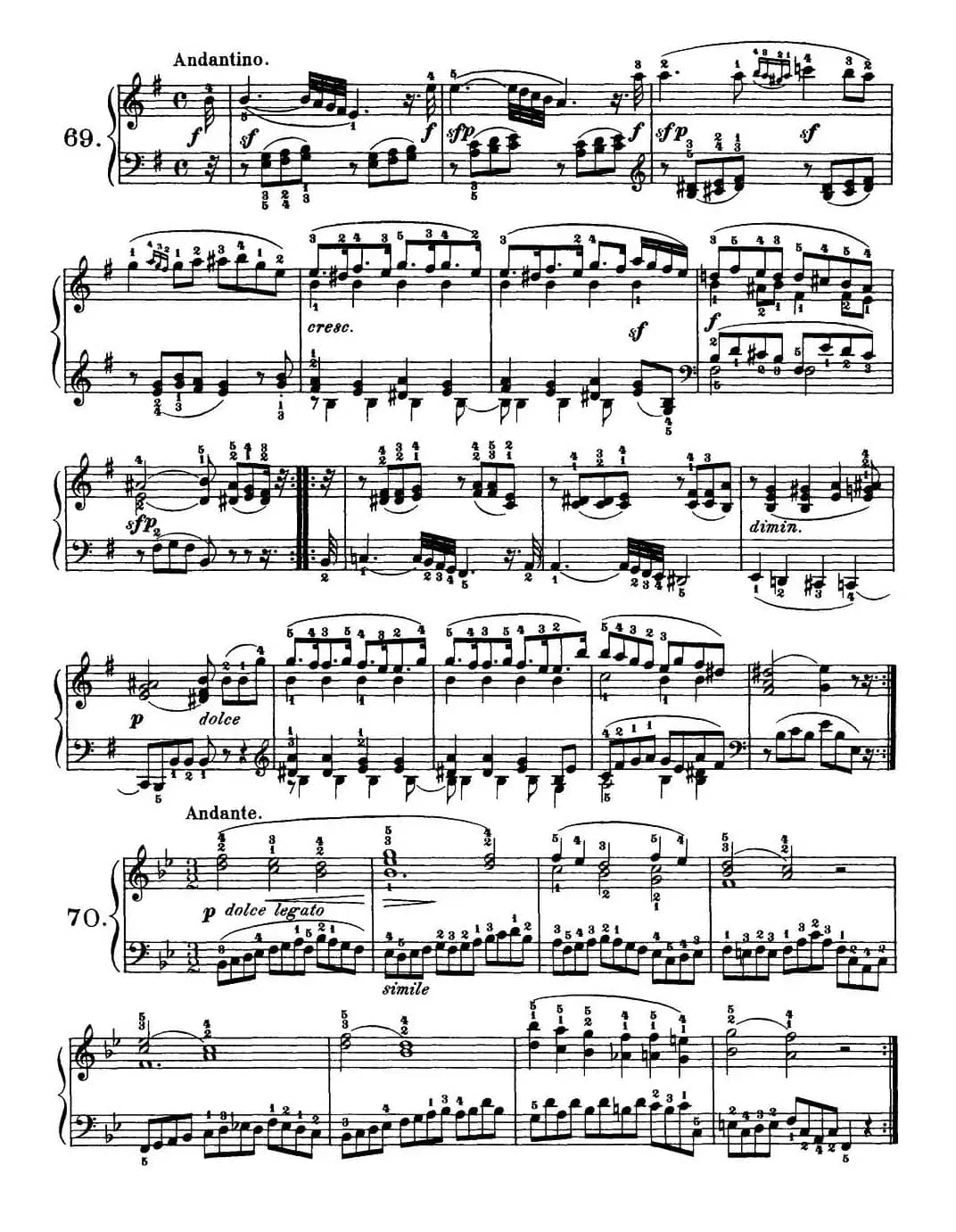 One Hundred and Ten Easy and Progressive Exercises Op.453(车尔尼110首简易练习曲 61——71)