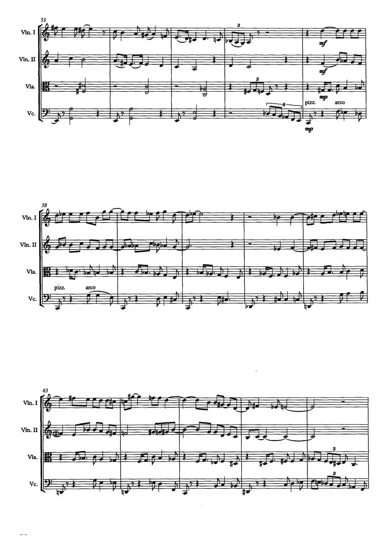 春寒·Ⅲ（弦乐四重奏）