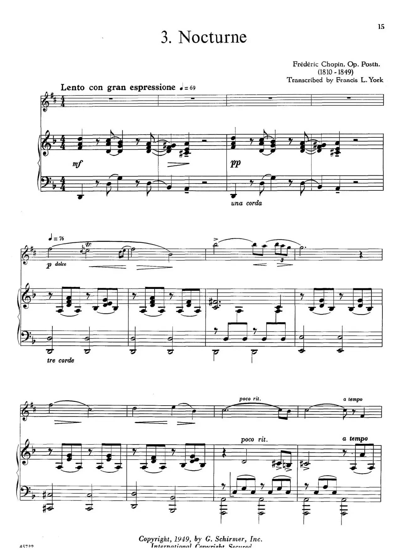 15首古典萨克斯独奏曲：3、Nocturne（中音萨克斯+钢琴伴奏）