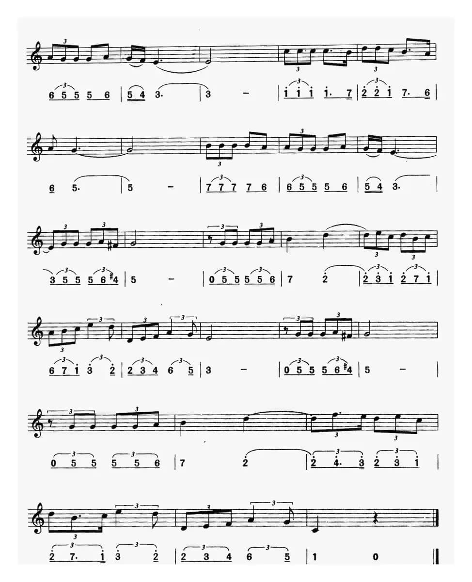 鸽子（线、简谱混排版）