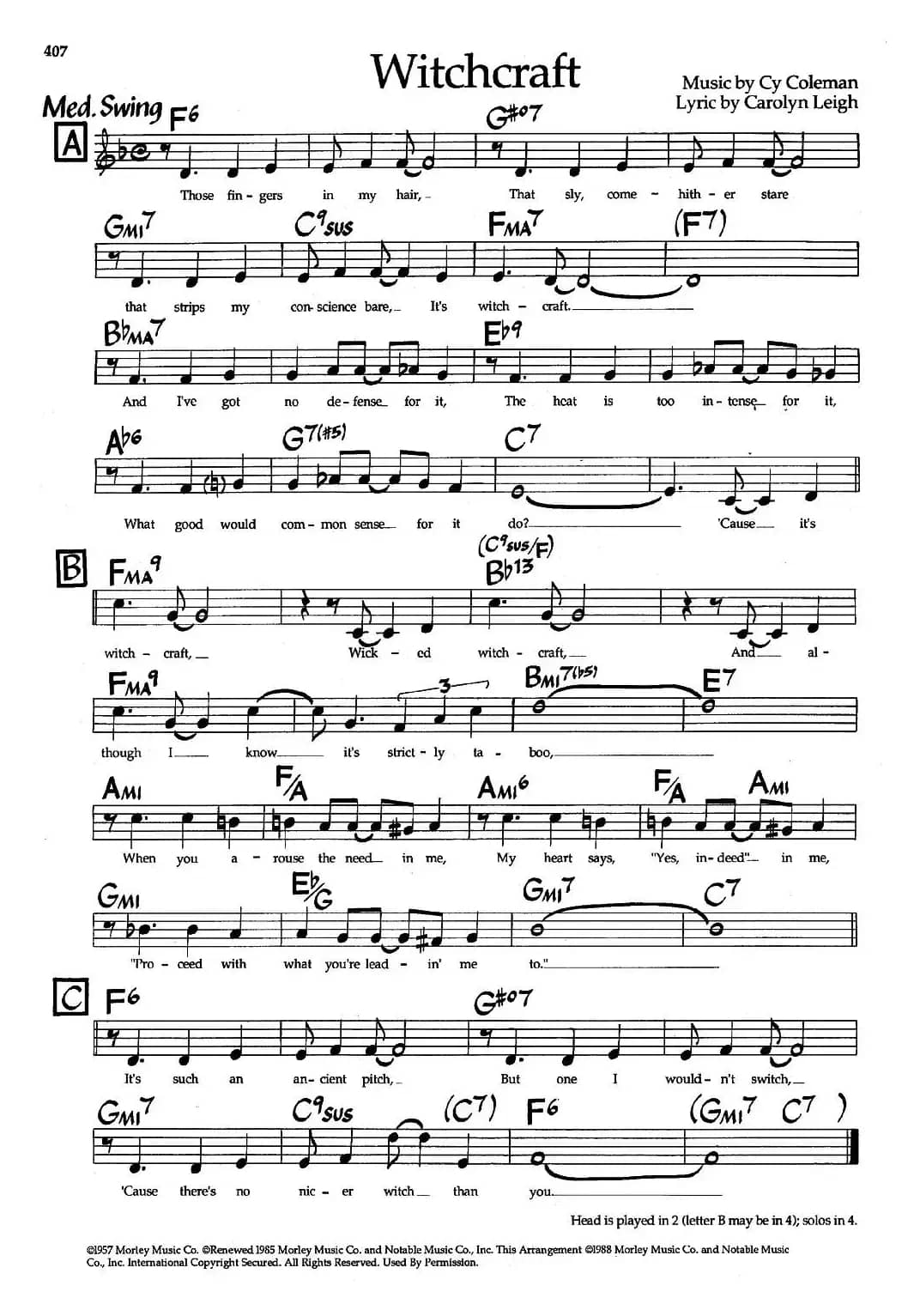 Witchcraft（爵士钢琴曲）