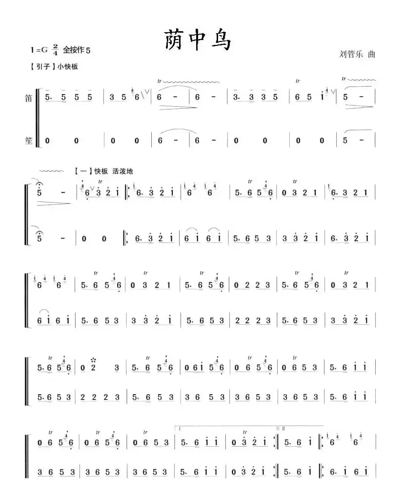 荫中鸟（笛+笙）