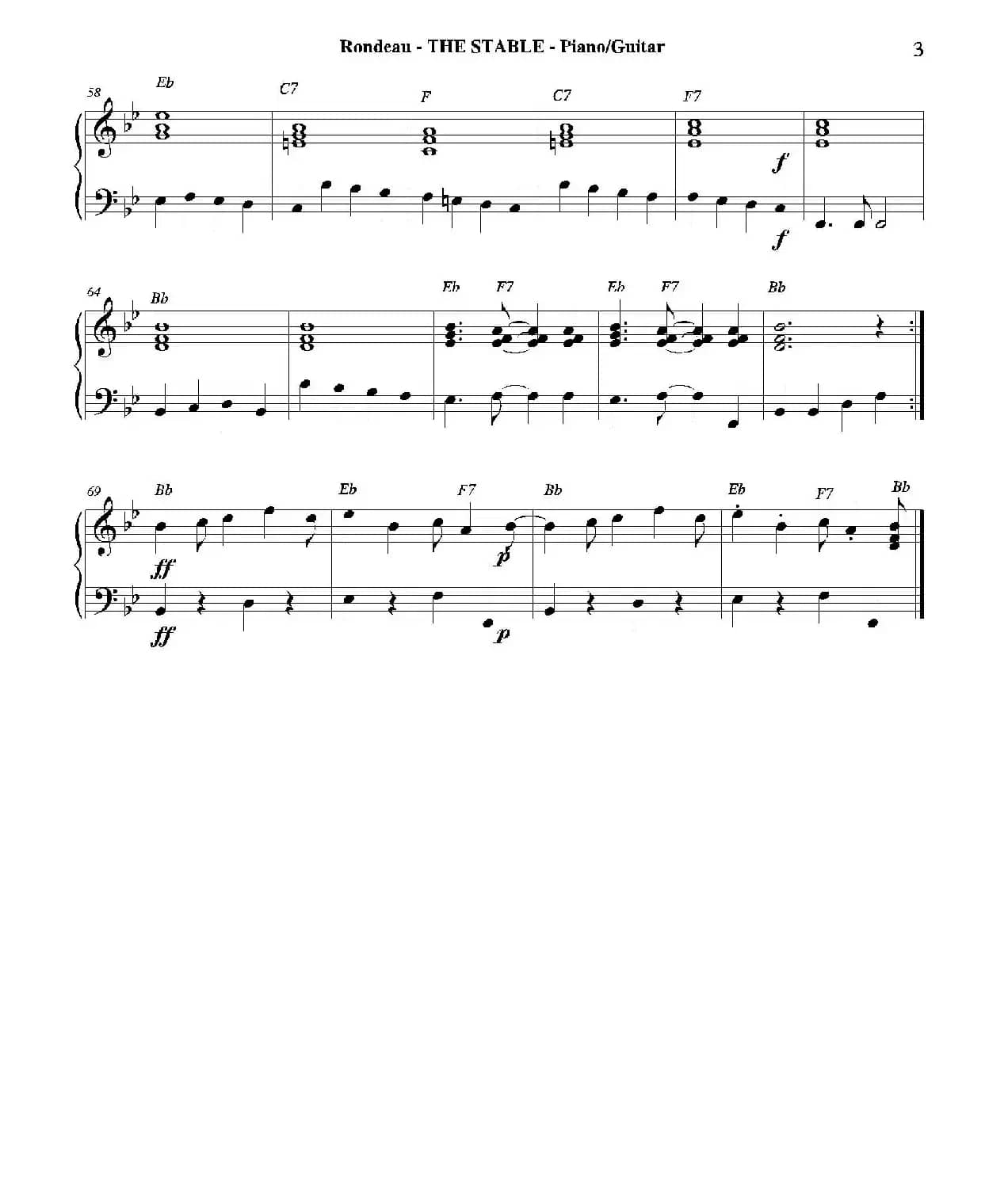 THE STABLE（钢琴、吉他分谱）