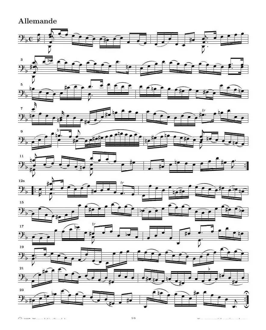 巴赫无伴奏大提琴练习曲之二