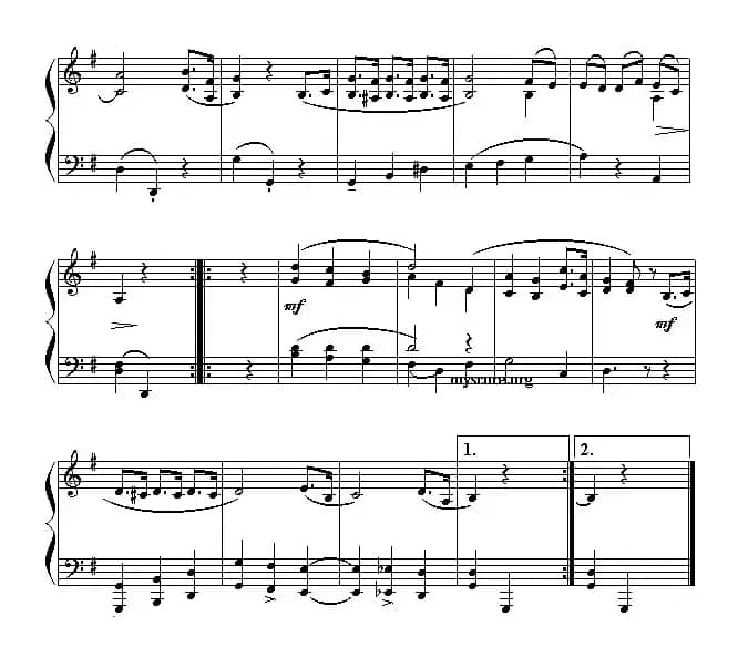 G大调小步舞曲（四手联弹之二）