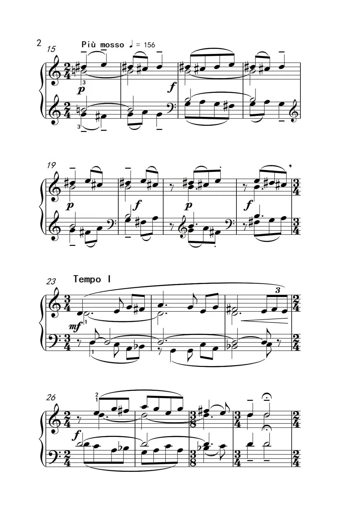 主题和倒影（巴托克 小宇宙 钢琴教程 6）