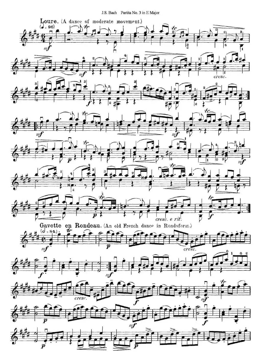 6 Violin Sonatas and Partitas 6.Partita No.3 in E Major
