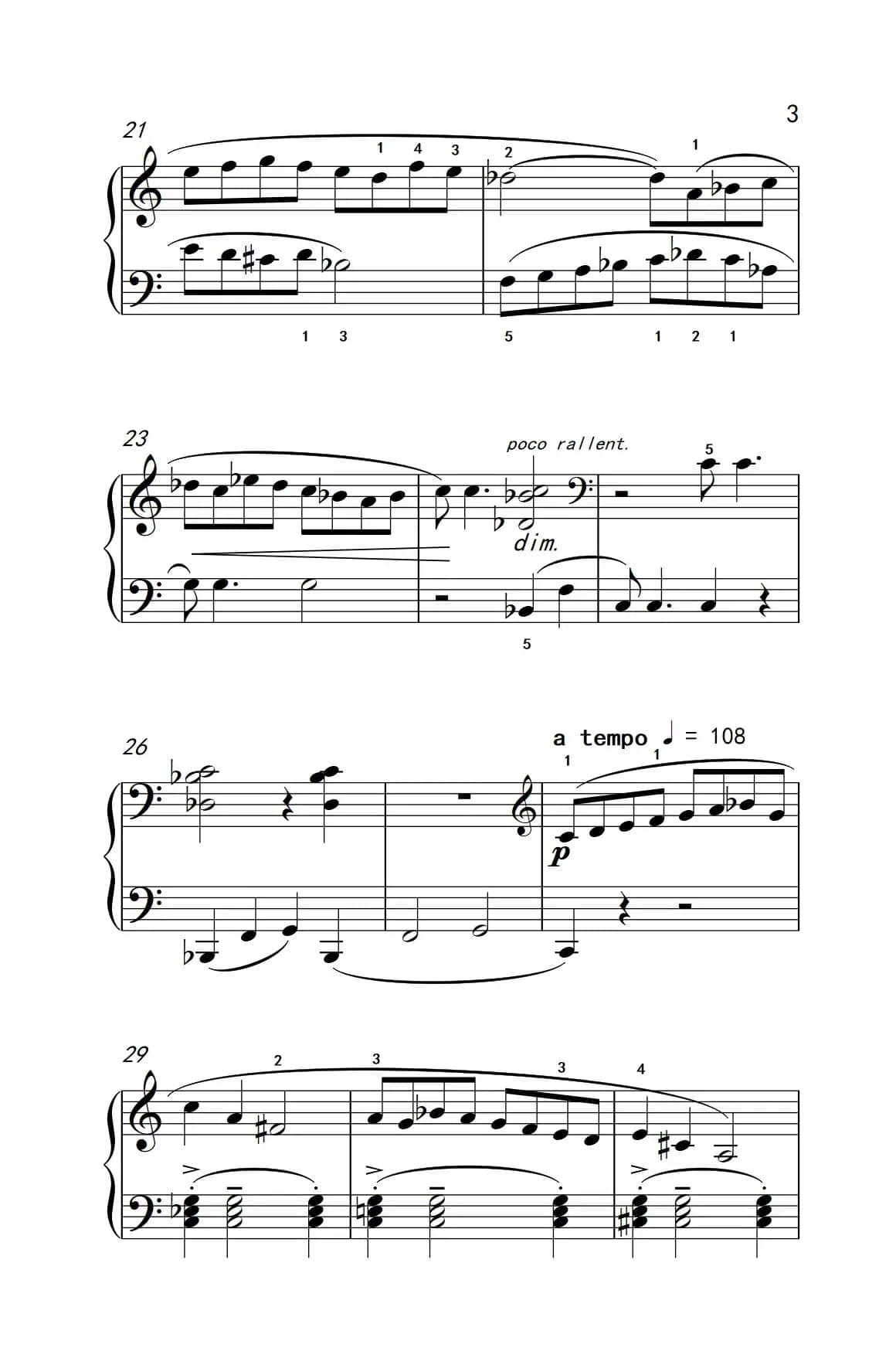 歌曲（巴托克 小宇宙 钢琴教程 4）