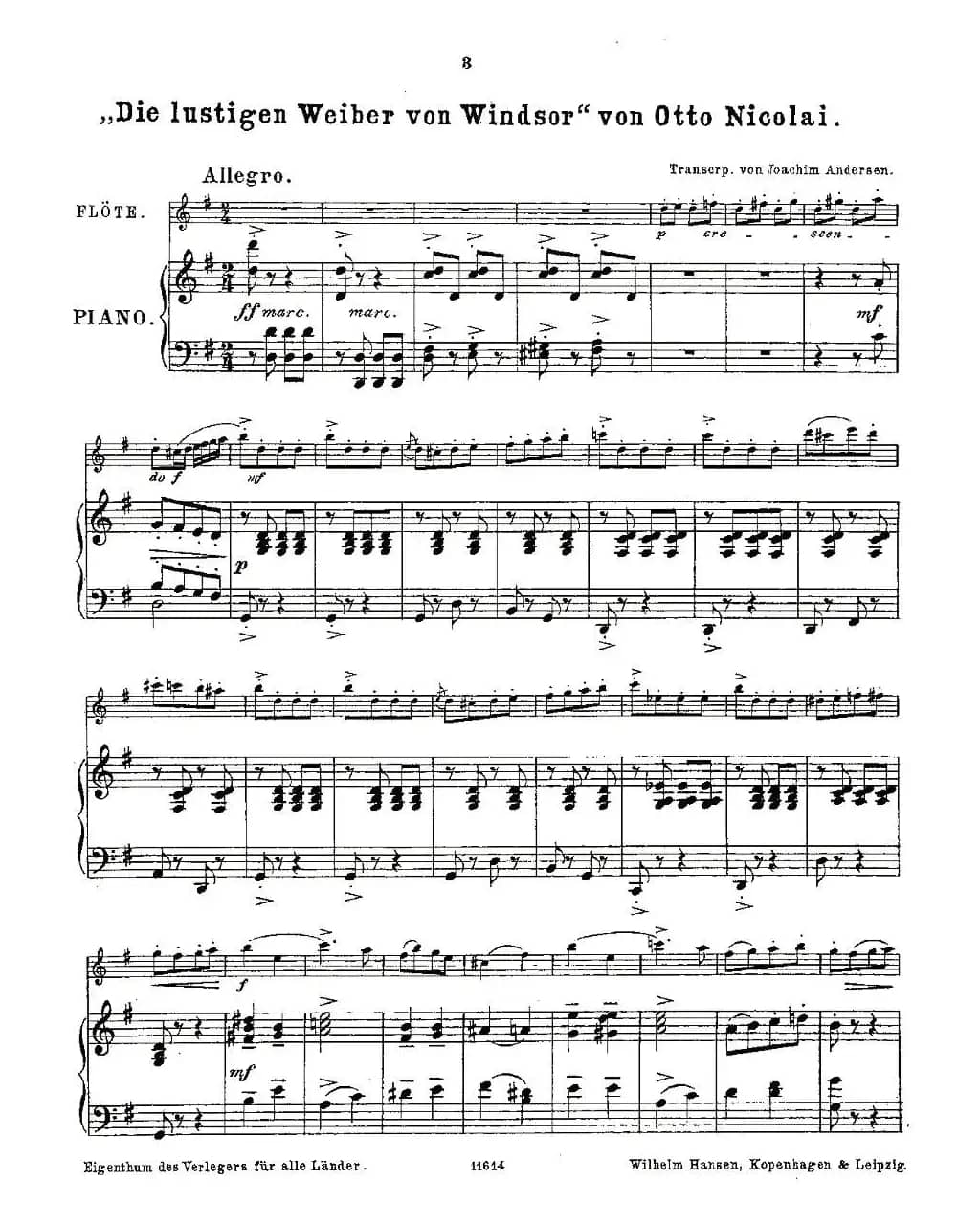 Opern-Transcriptionen.Op.45-4（长笛+钢琴伴奏）