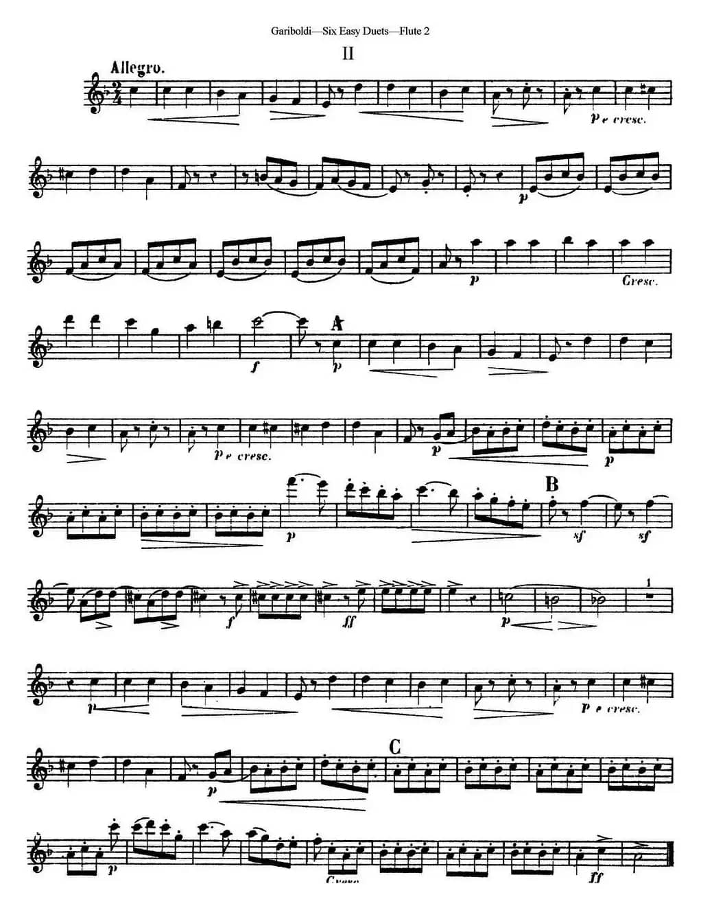 六首简易二重奏作品145号