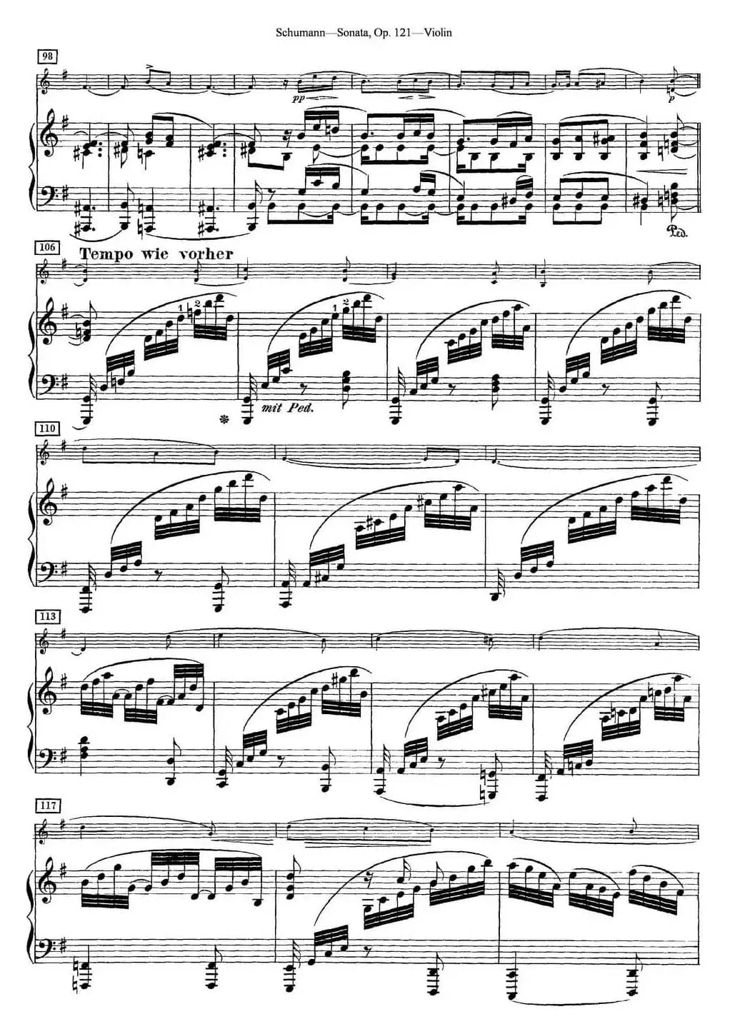 Violin Sonata Op.121（小提琴+钢琴伴奏）