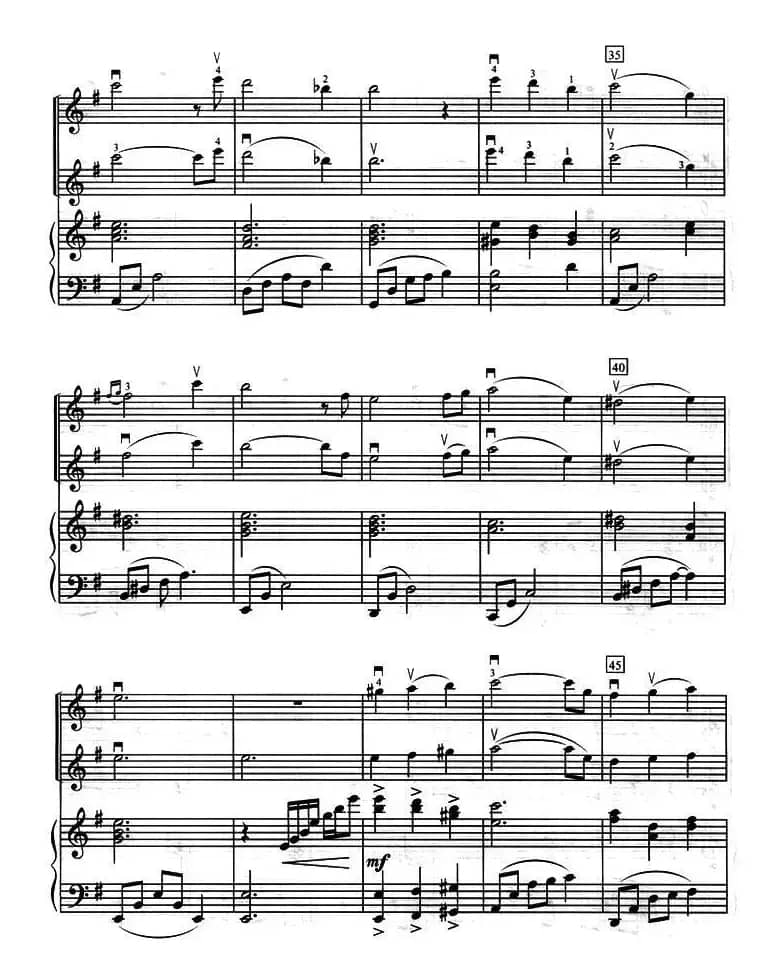 我会守护你（小提琴二重奏+钢琴伴奏）