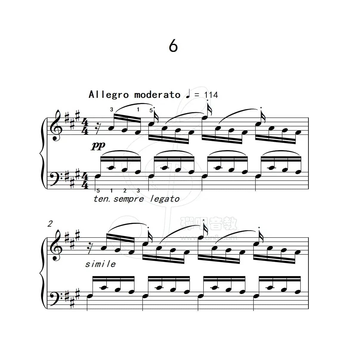 练习曲 6（克拉莫钢琴练习曲60首）