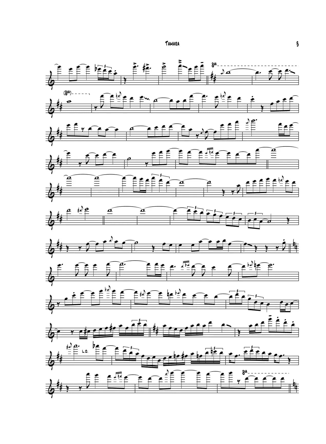 Tamara（次中音萨克斯）