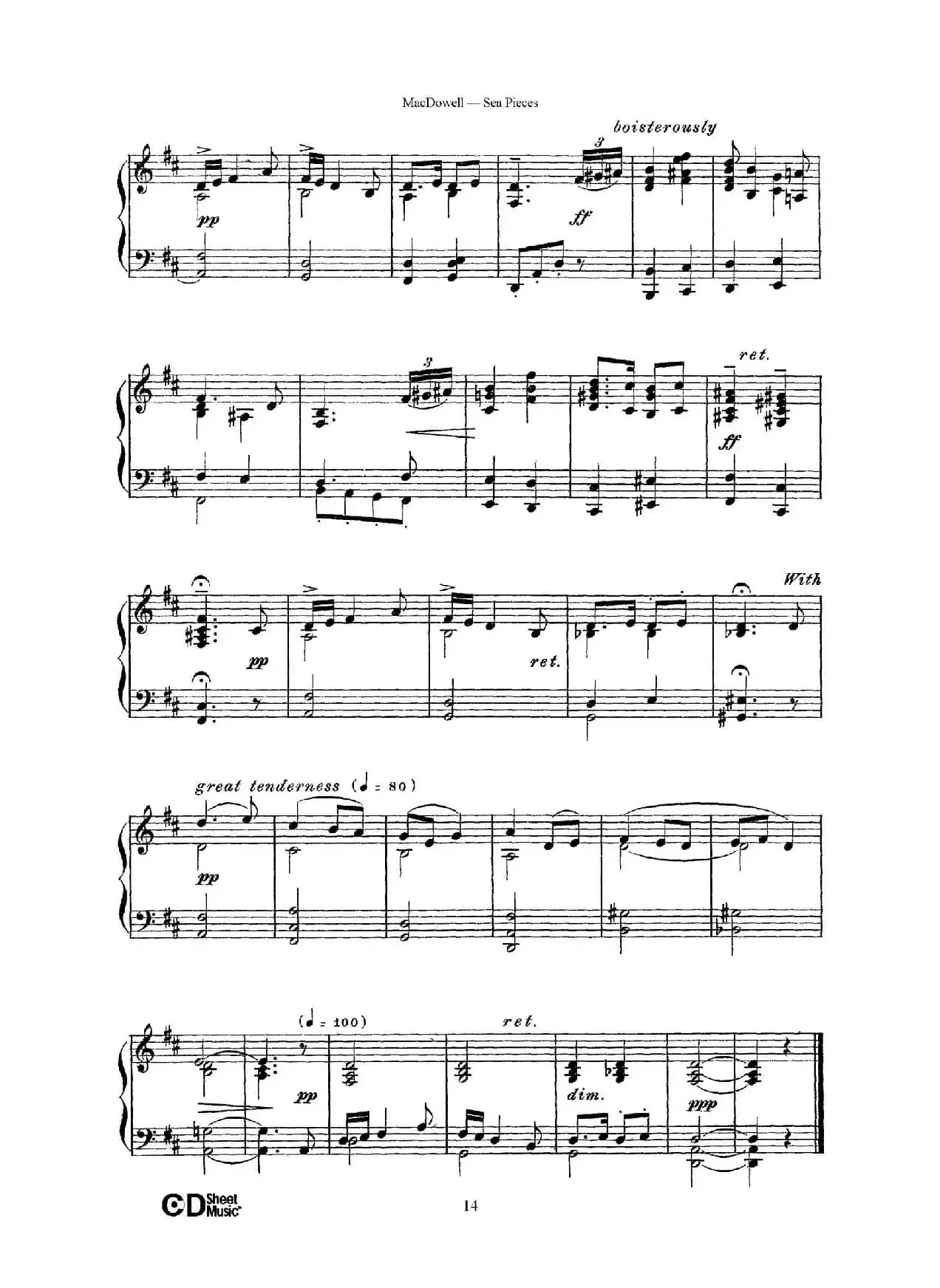 海景 Sea Pieces Op.55(No.5)