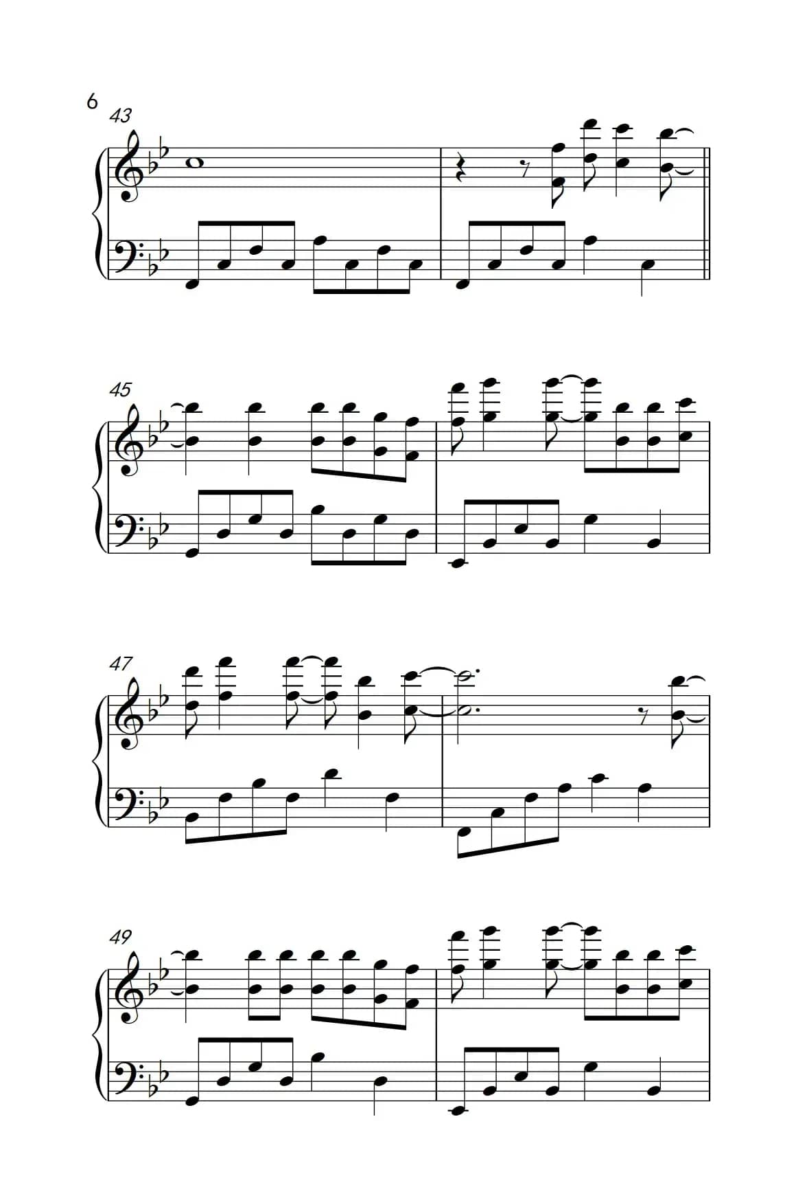 夜空中最亮的星（《弹吧音教》制谱版）