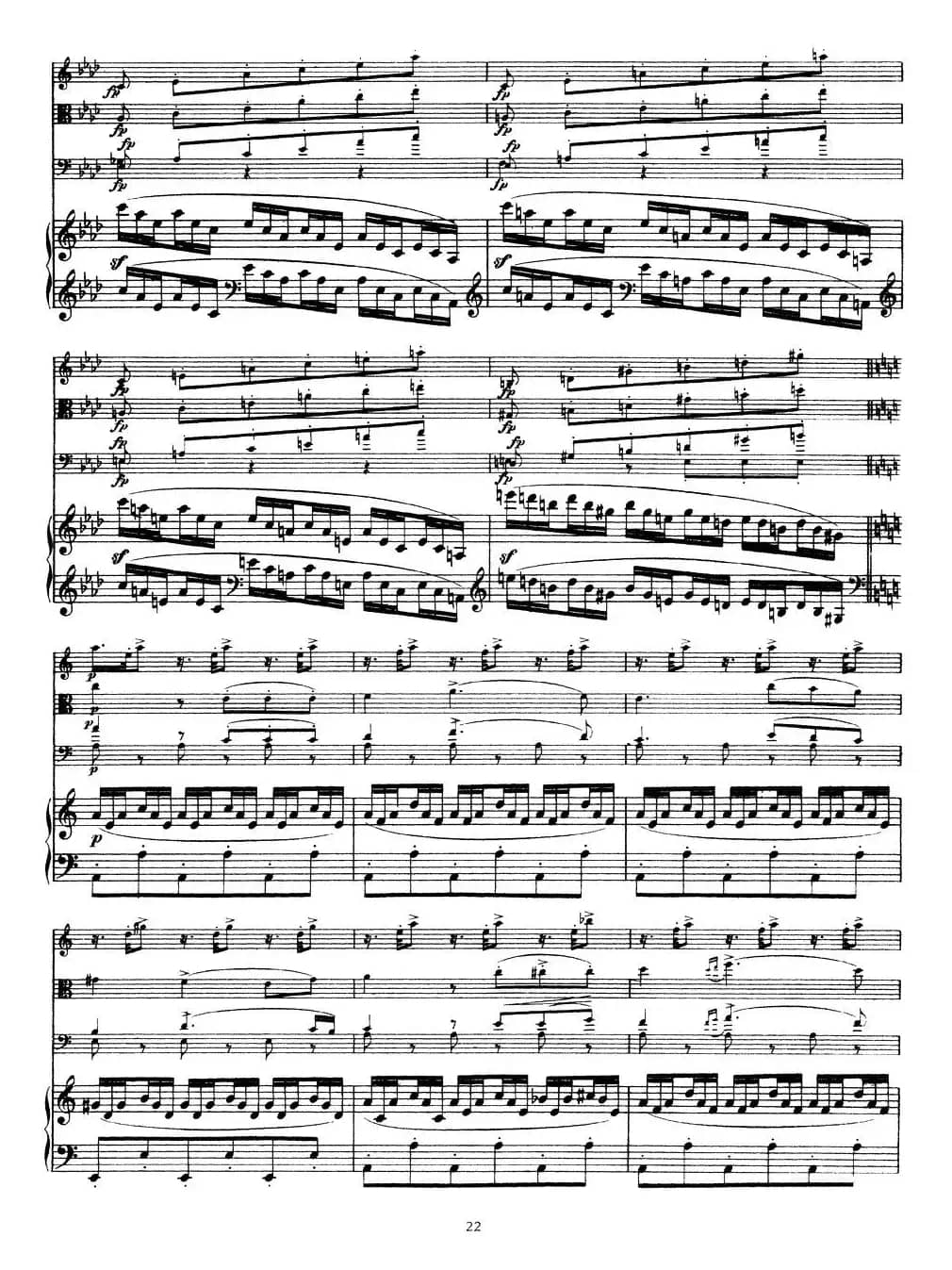 A大调鳟鱼五重奏（P21—30）（（弦乐+钢琴）