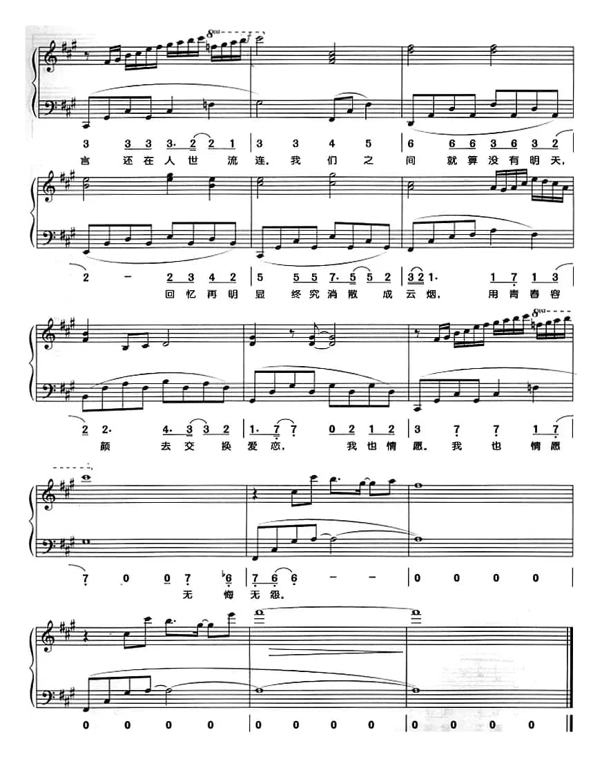 就算没有明天（钢琴弹唱）