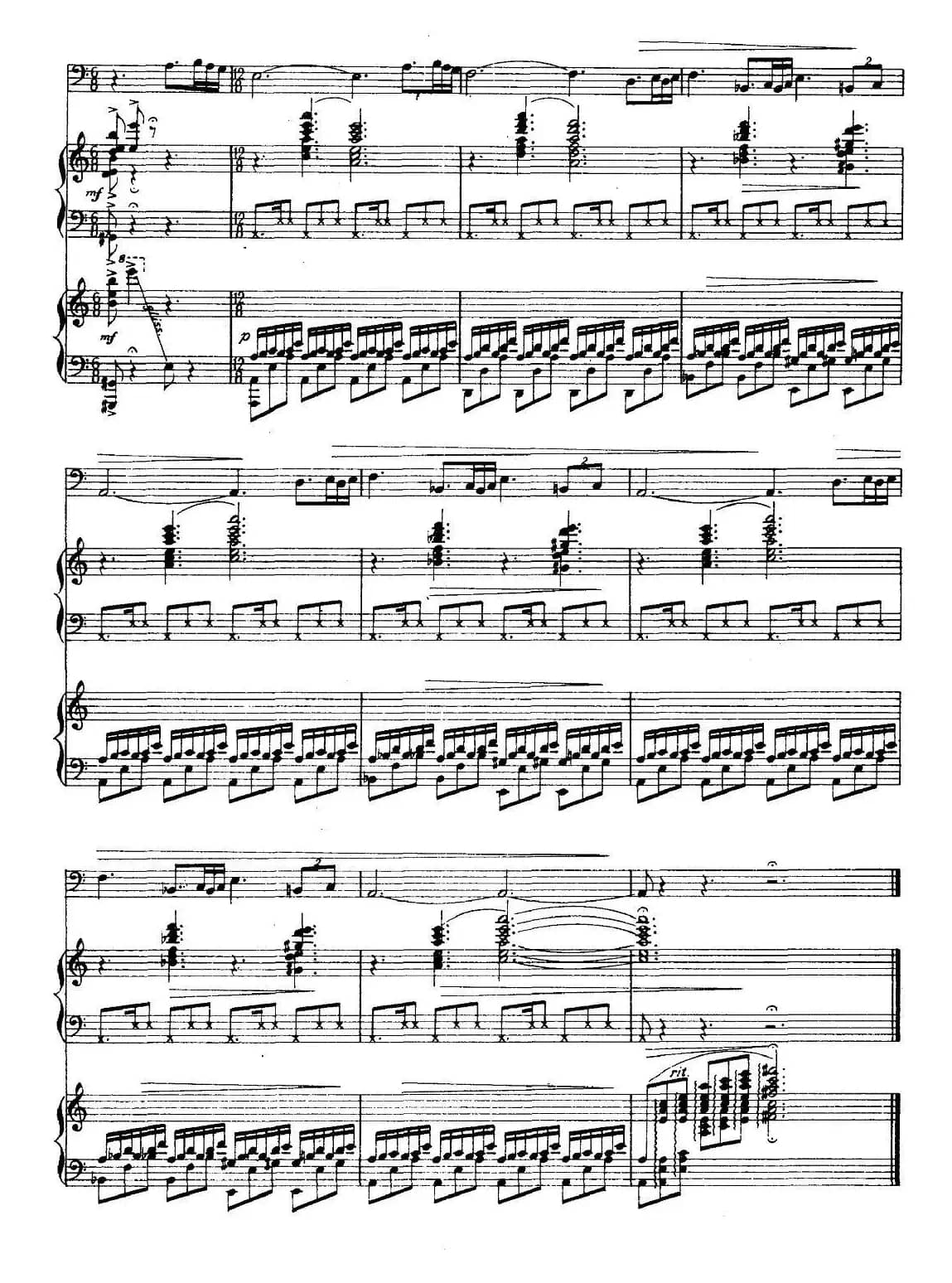 无词的歌（电子琴+钢琴 伴奏谱）