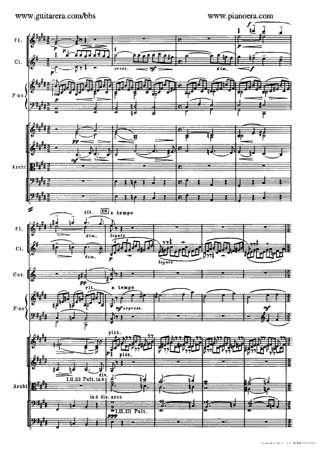 c小调第二钢琴协奏曲 Op.18（第二乐章总谱）