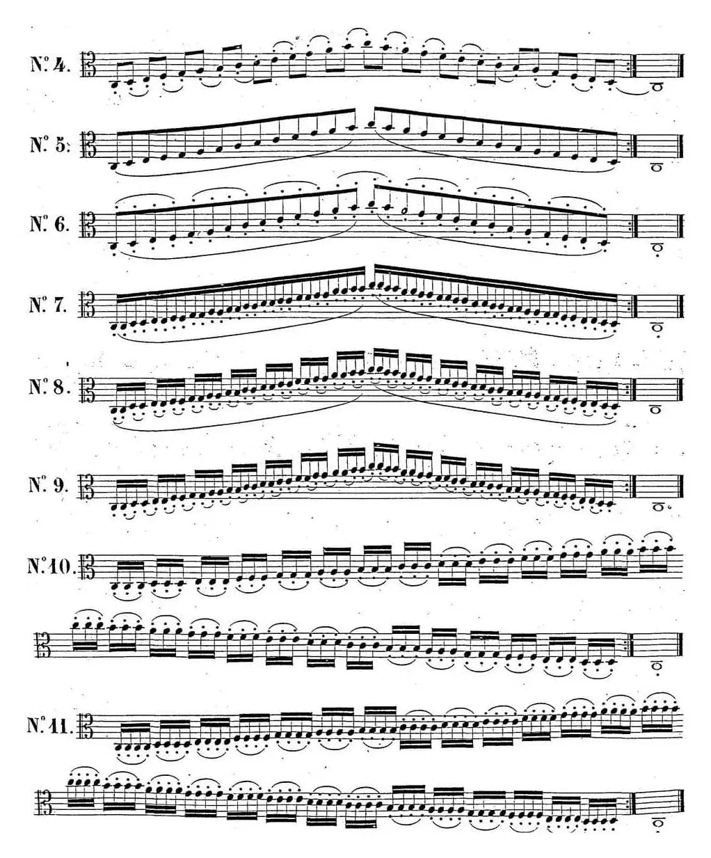 卡瓦利尼《中提琴演奏教程》练习曲