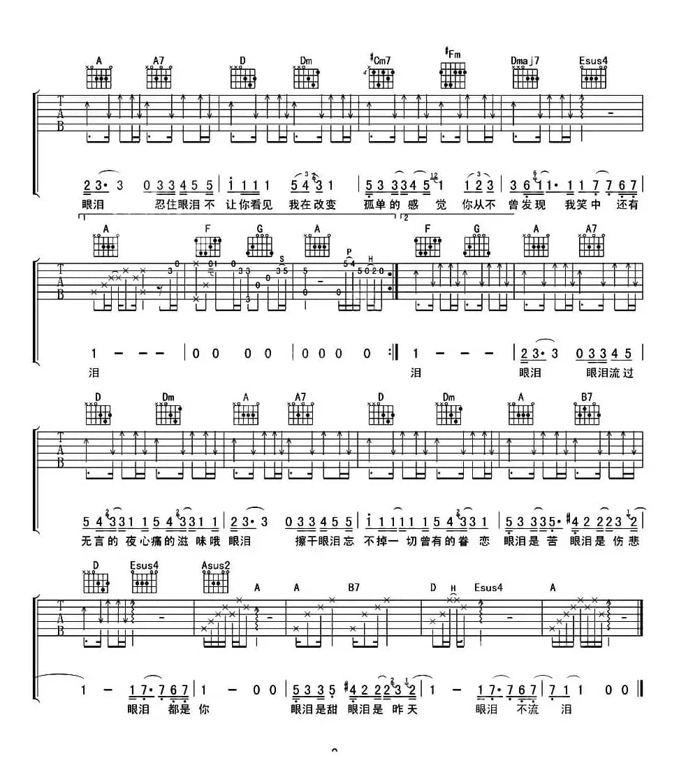 眼泪（黄国伦词曲、彼岸吉他编配曲）