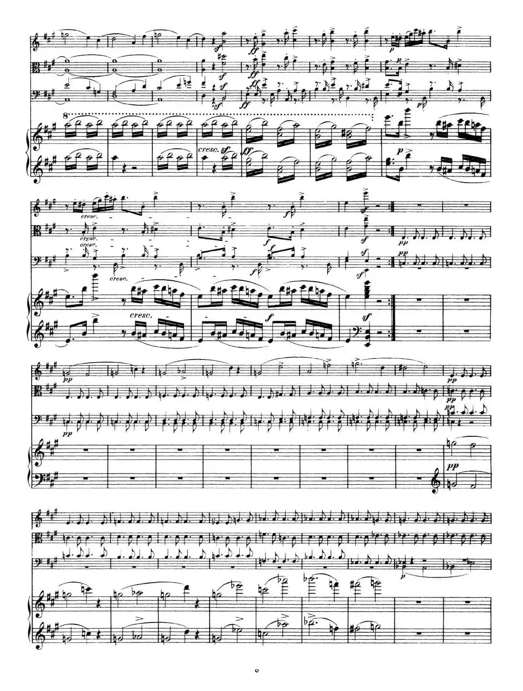 A大调鳟鱼五重奏（P1—10）（弦乐+钢琴）