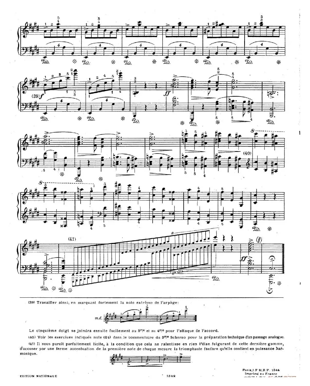 Scherzo No.4 in E Major Op.54(E大调第四谐谑曲·柯尔托教学版)