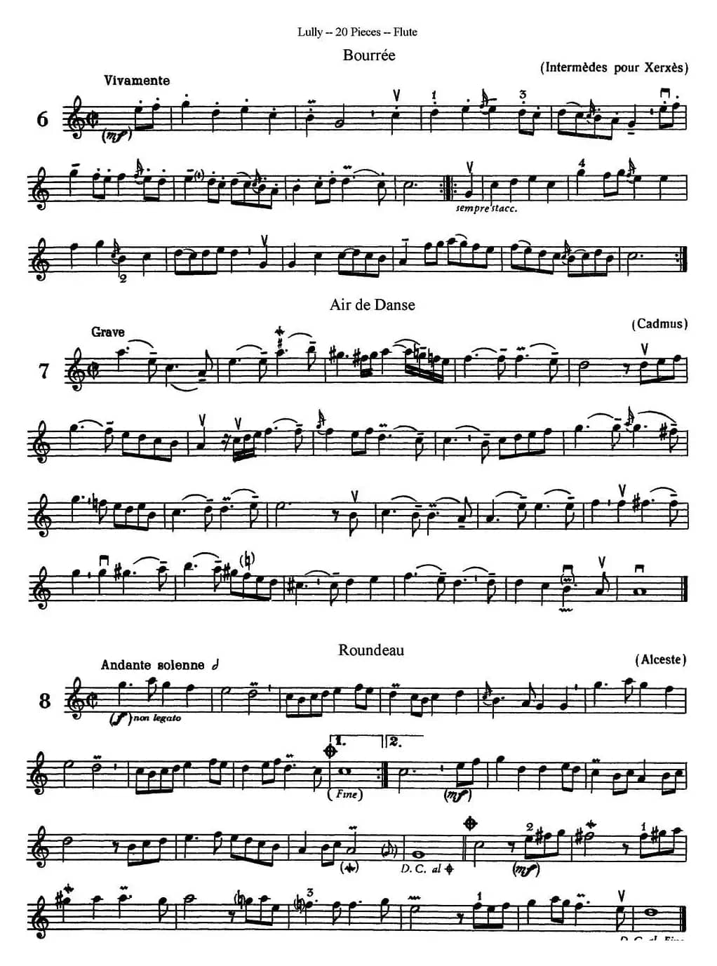 卢黎20首长笛附带钢琴伴奏曲