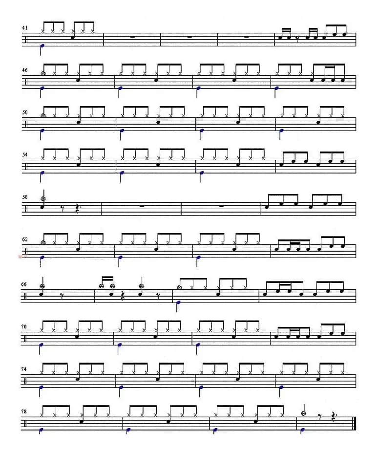 架子鼓谱：光阴的故事