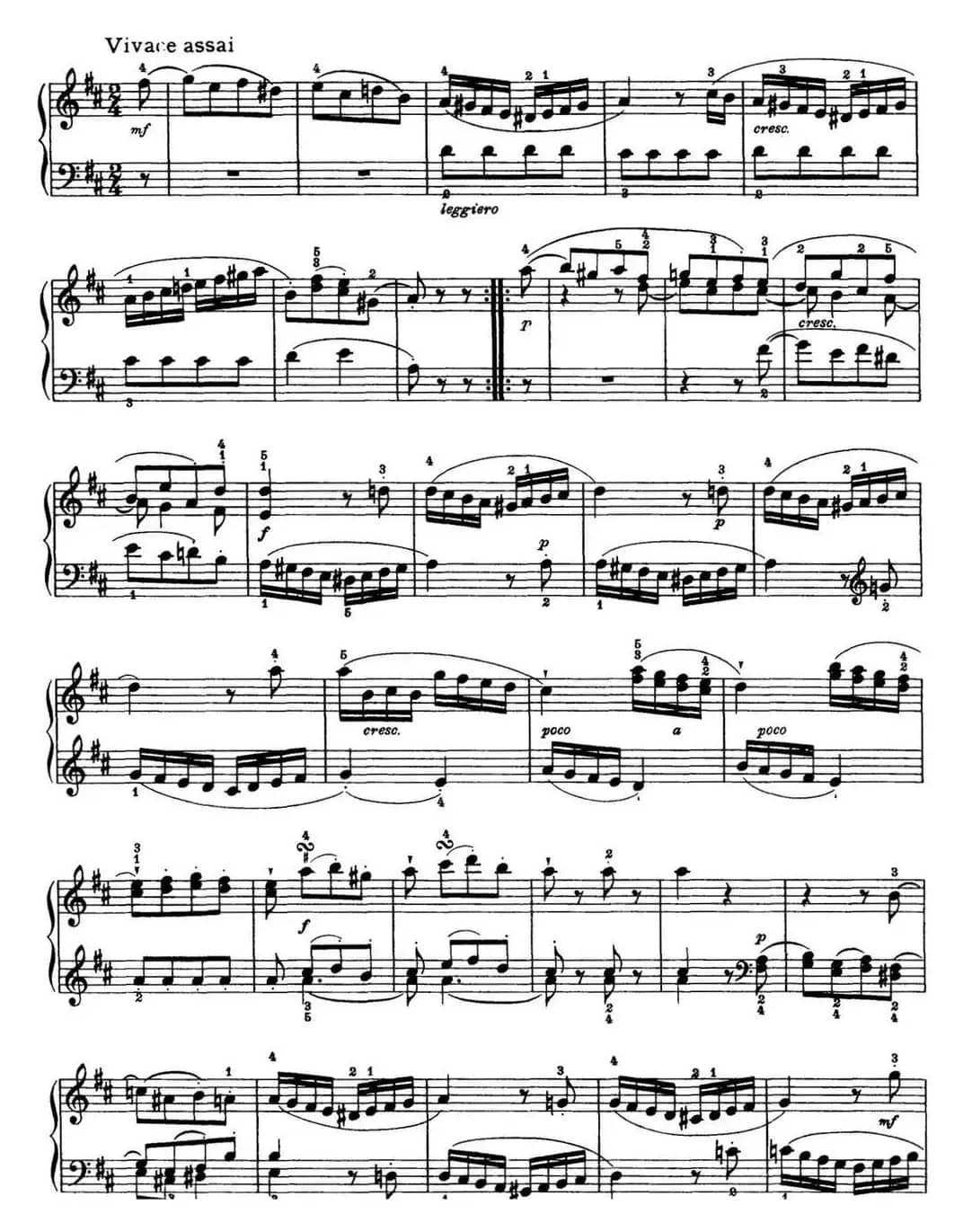 海顿 钢琴奏鸣曲 Hob XVI 42 in D major