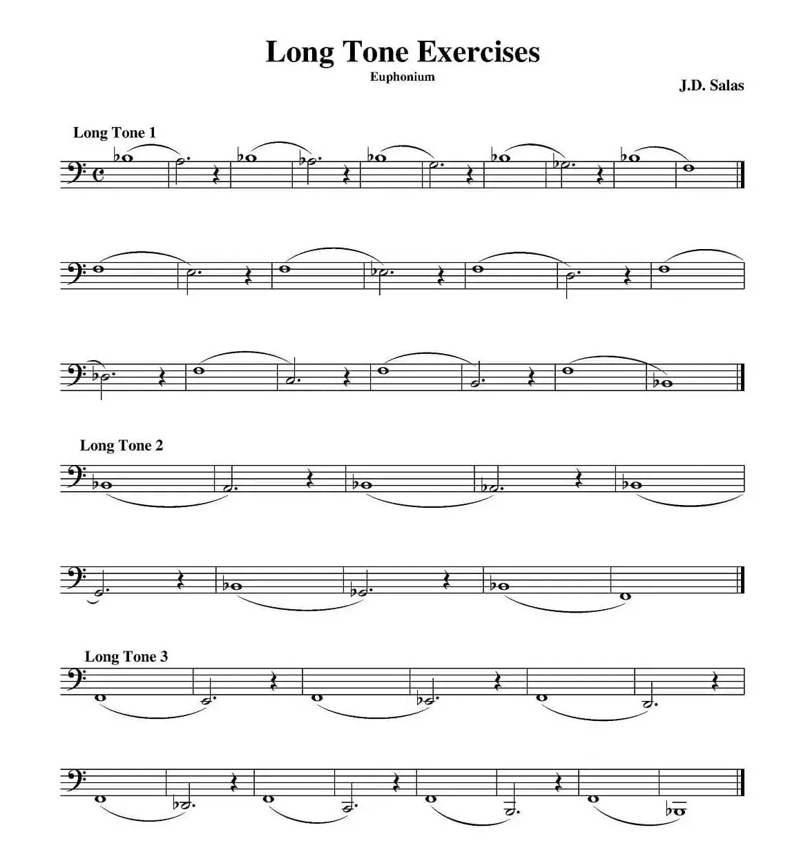 Long Tone Exercises-Euphonium（大号练习教材选曲）