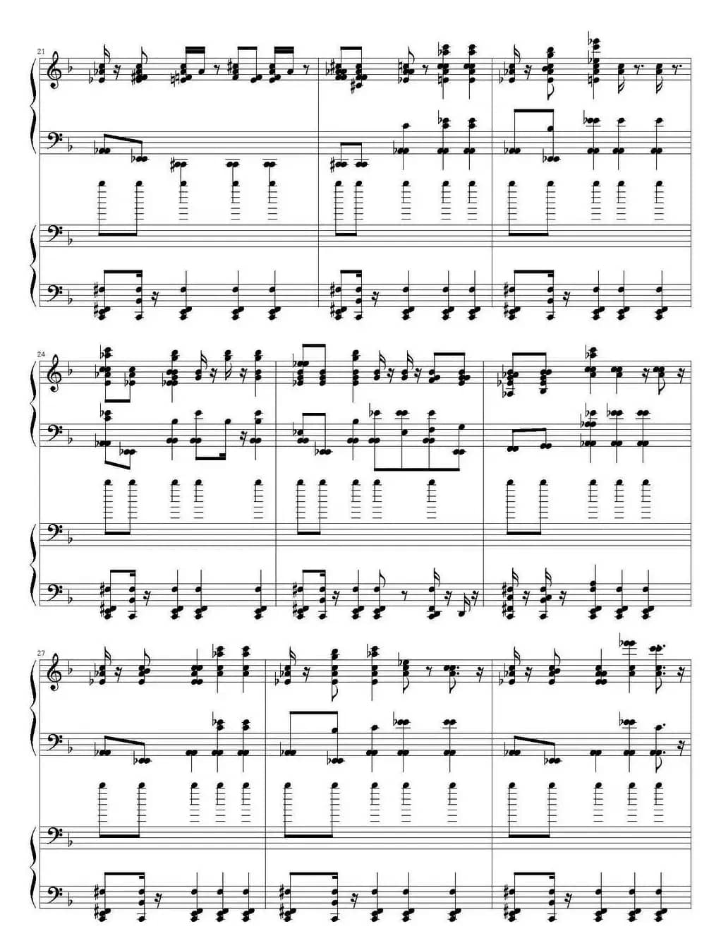 思慕的人（双钢琴）