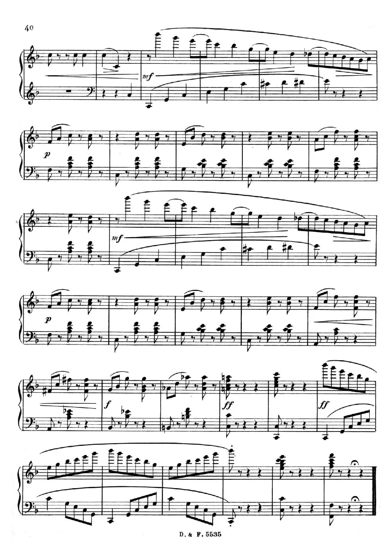 F大调第四圆舞曲 Valse No.4 （Op.90）