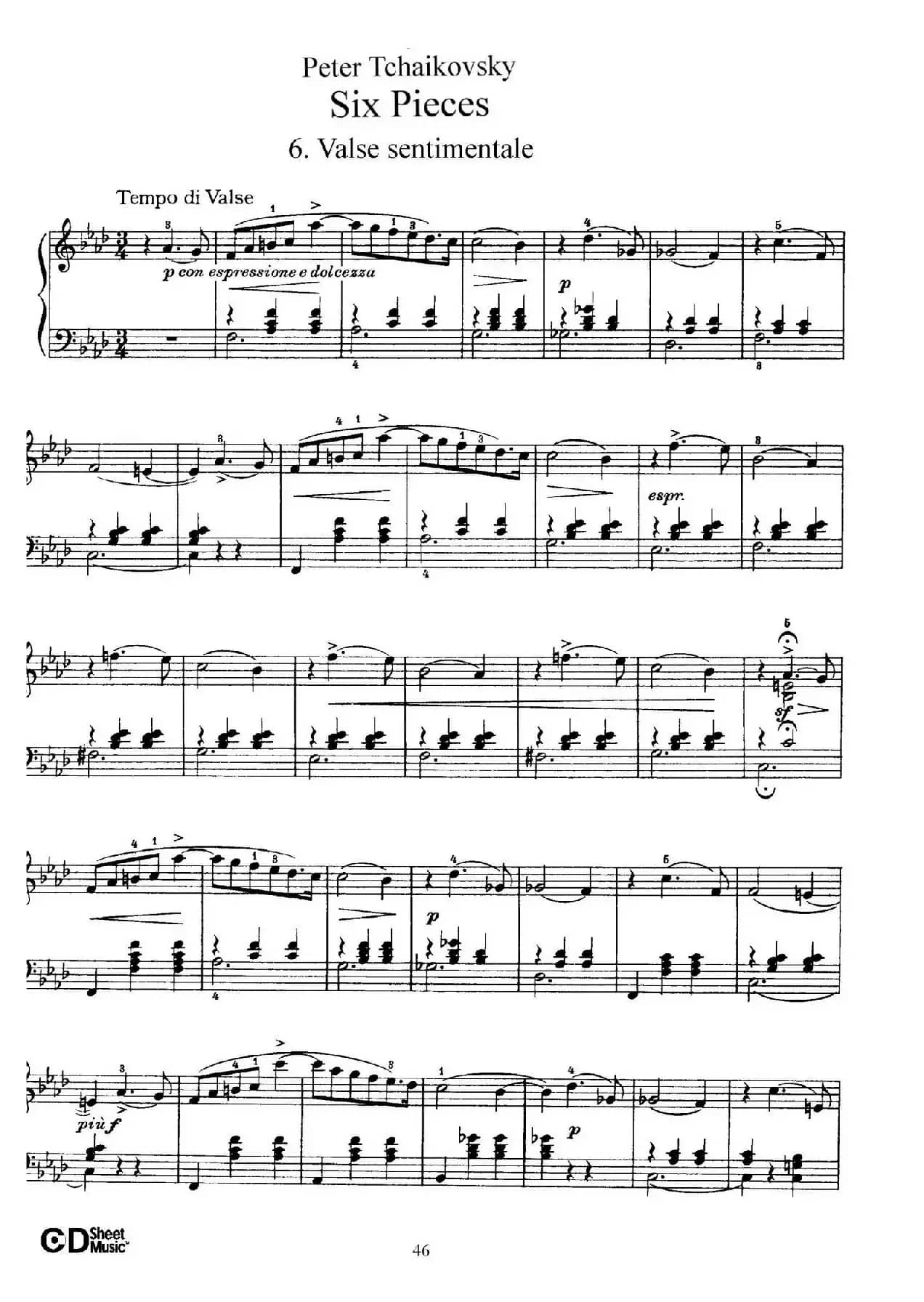 Six Pieces Op.51（6首小品·6）