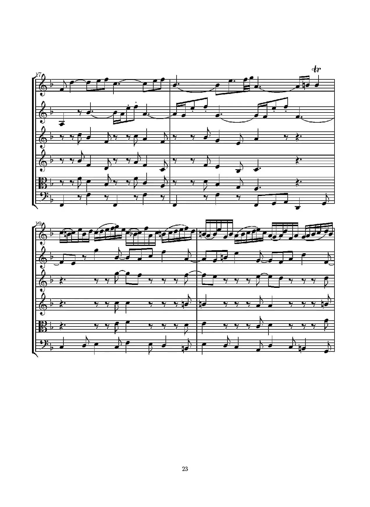 D小调无伴奏协奏曲（总谱）