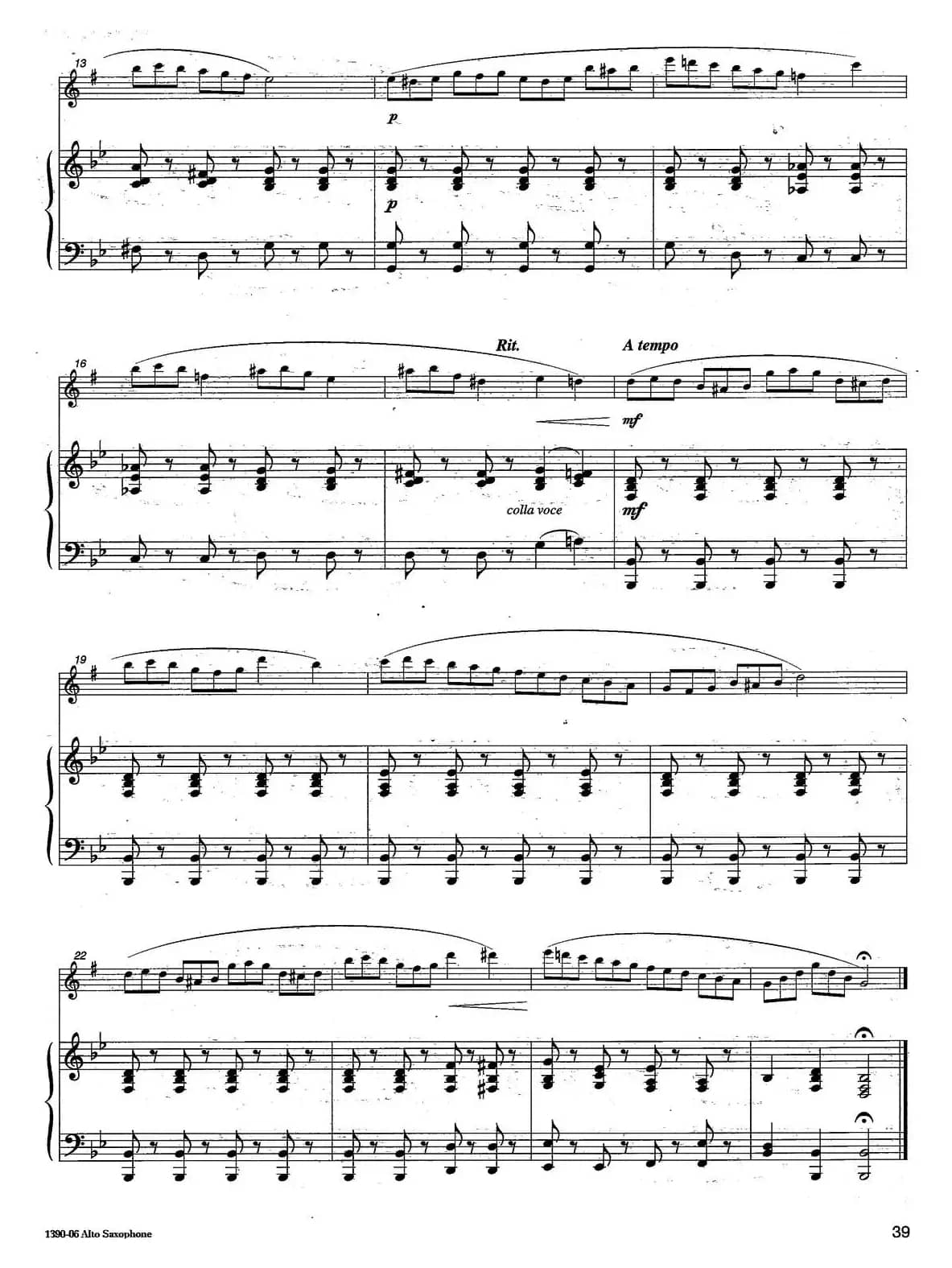 Allegro（中音萨克所+钢琴伴奏）