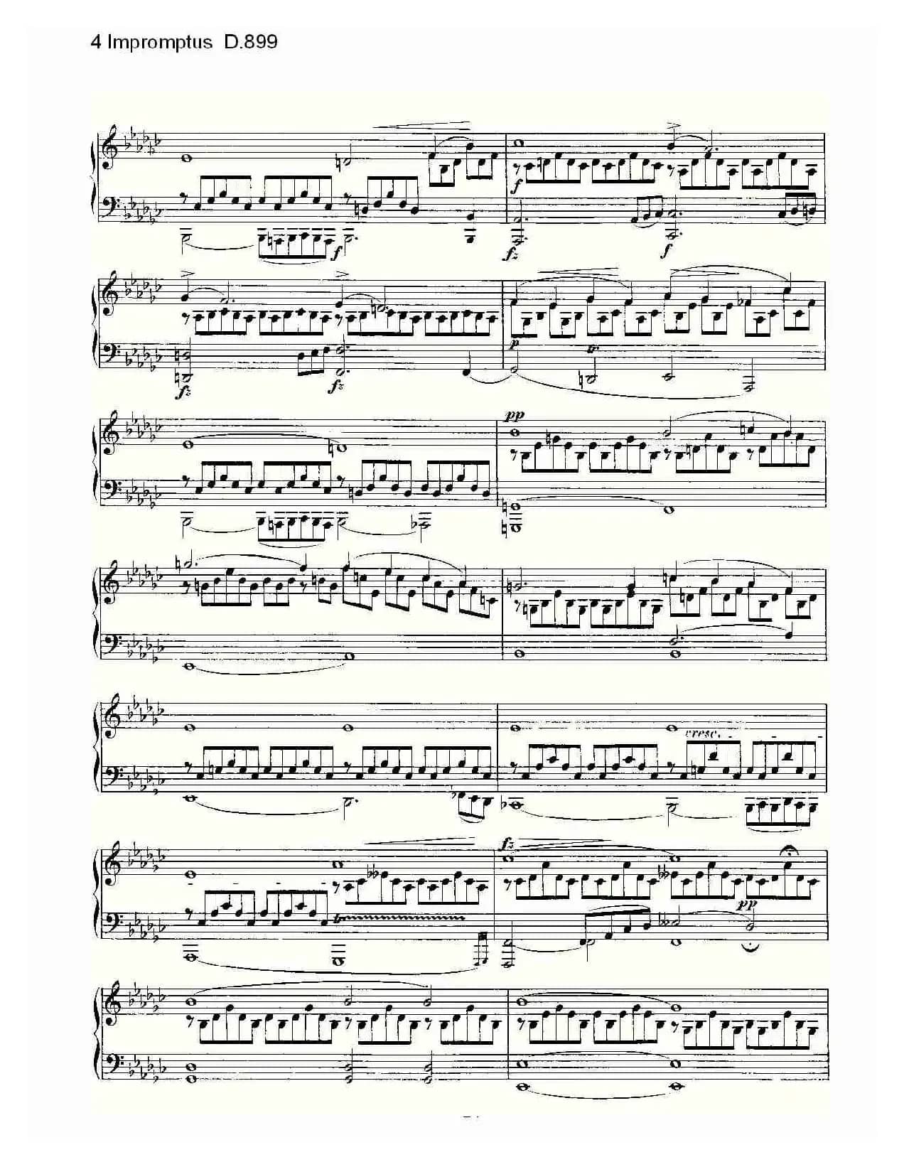 4 Impromptus D.899（4人即兴演奏 D.899）