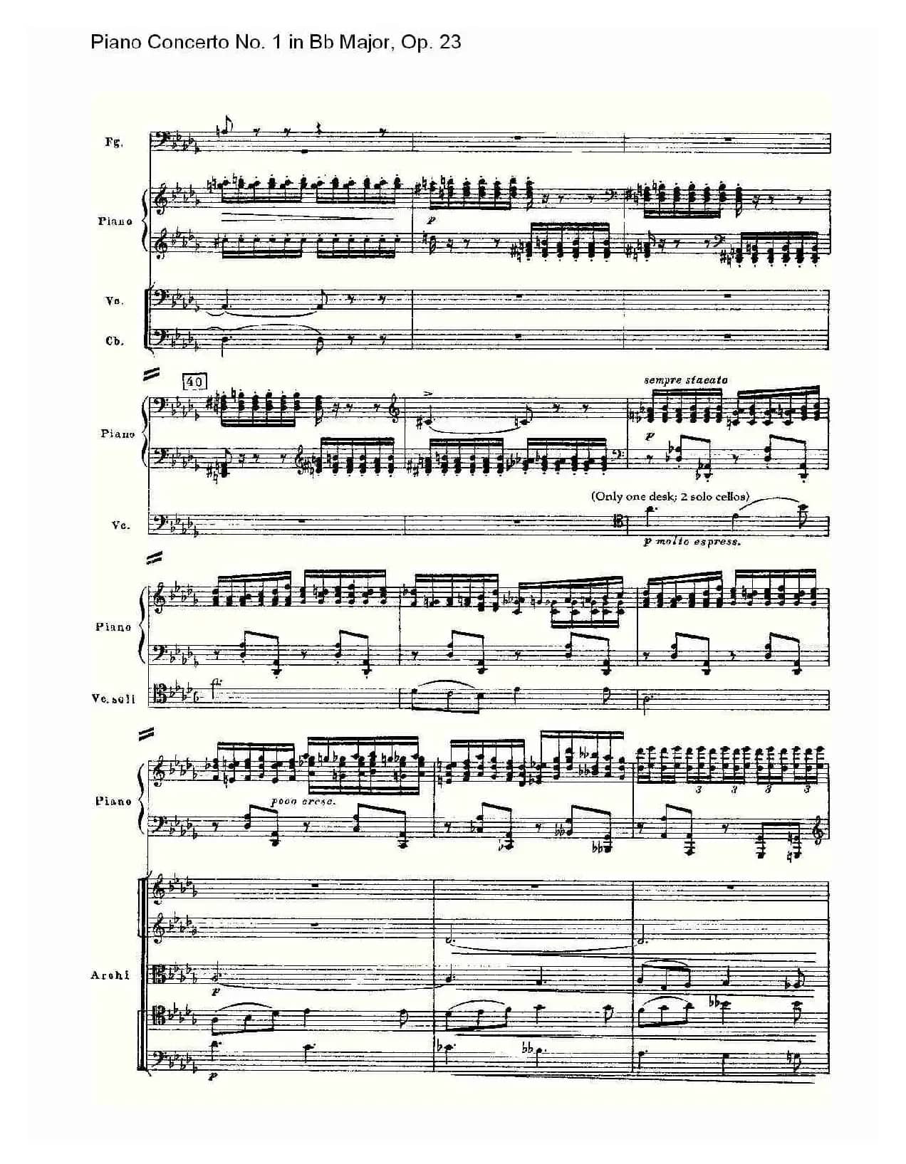 Bb大调第一钢琴协奏曲,Op.23第二乐章