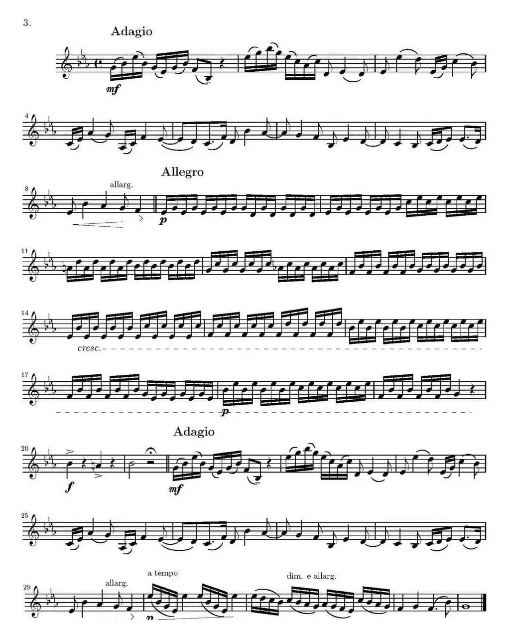 Op.6 VIII. Concerto Grosso（大协奏曲）（四重奏第一小提琴分谱）