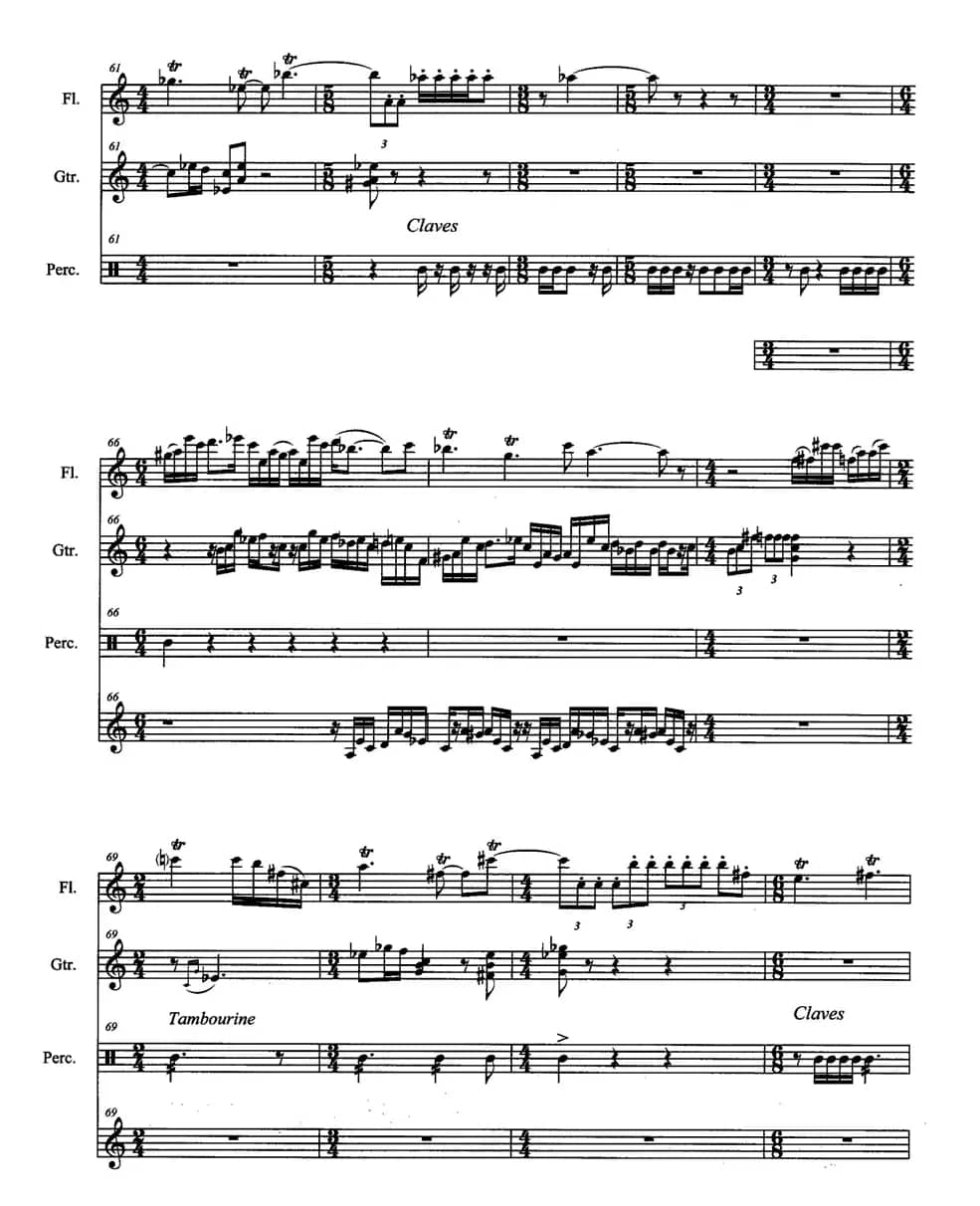 人生无根蒂（长笛+吉它+打击乐）