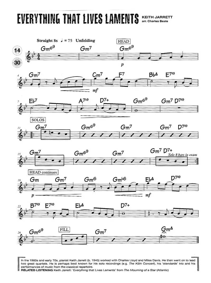 15首次中音爵士练习