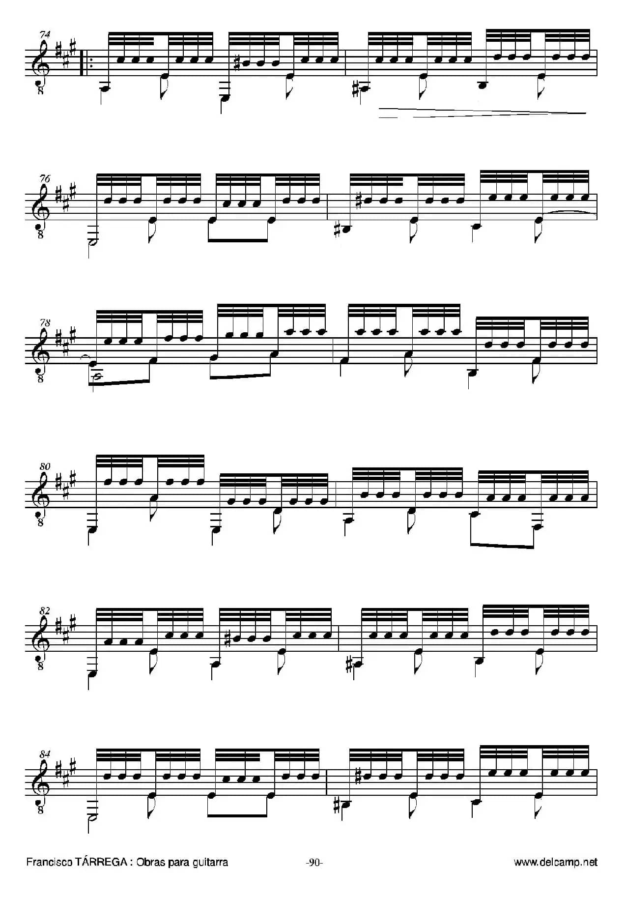 《塔雷加作品全集》第5部分（古典吉他）