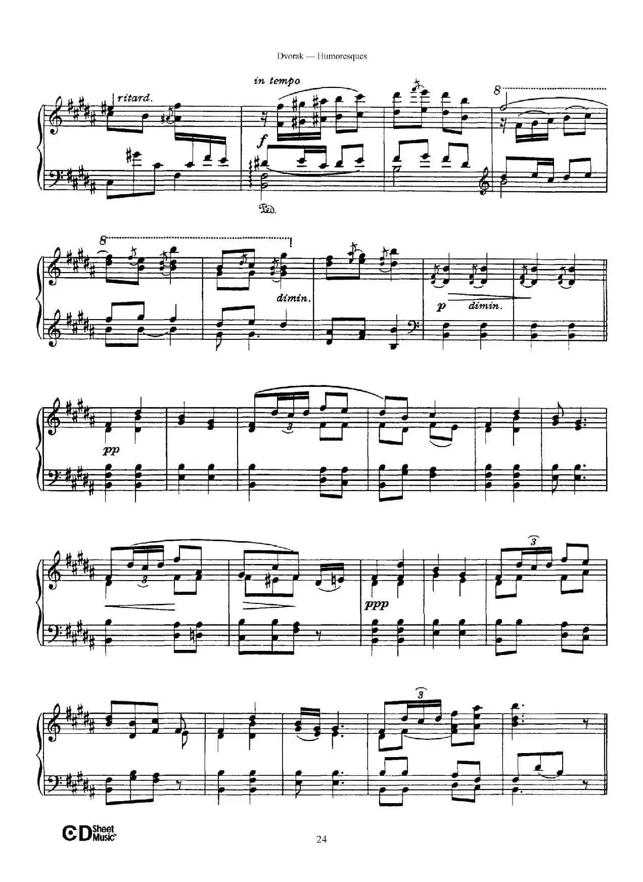 8 Humoresques Op.101（8首幽默曲·6）